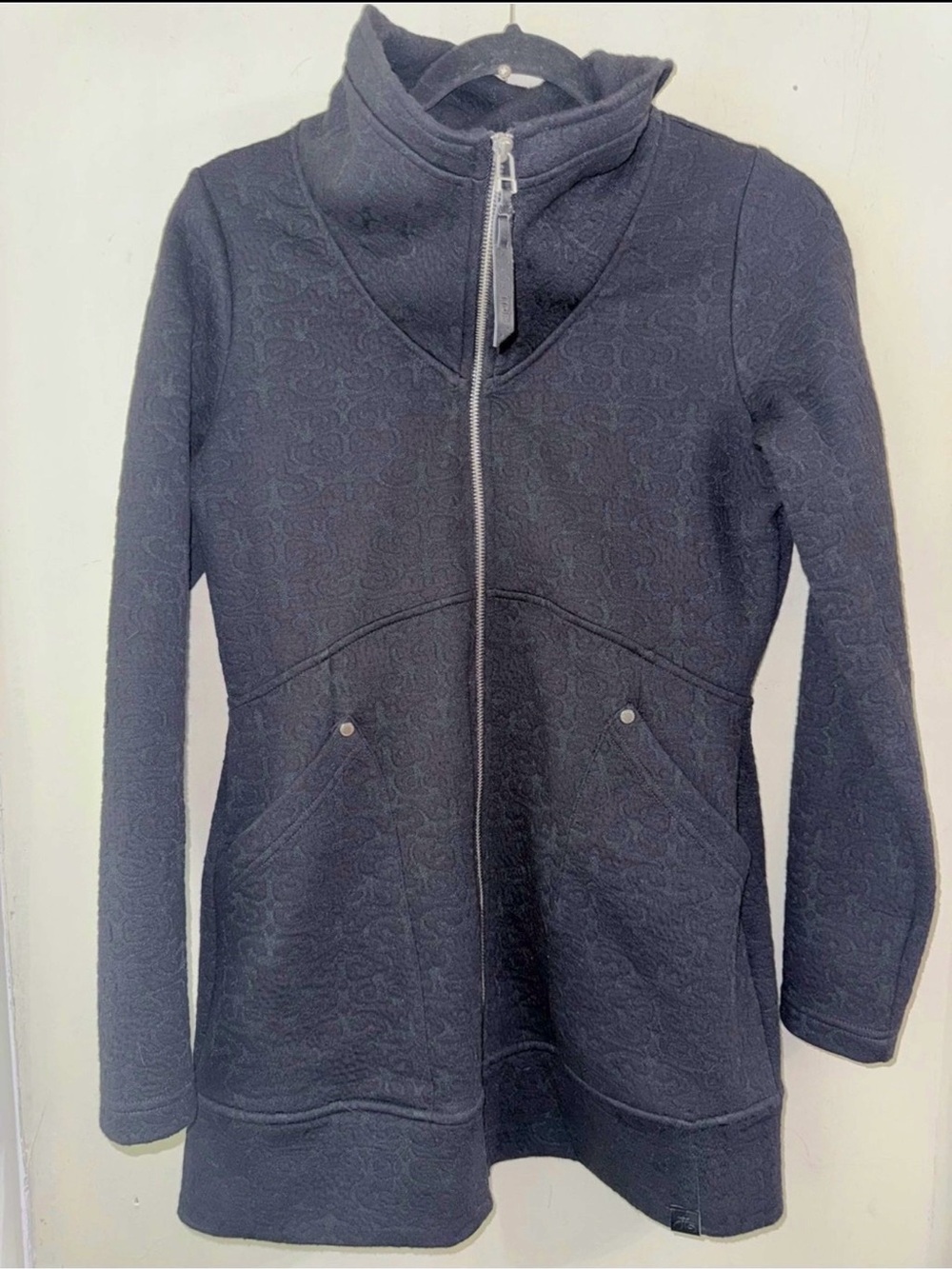 Tonia DeBellis Molly Jacket Logo Damask Black M - Picture 2 of 10
